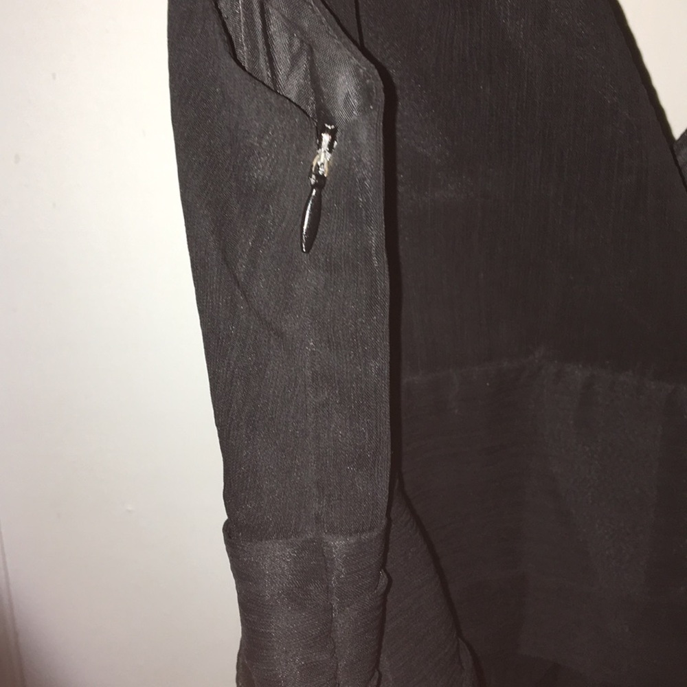 Black Chiffon V Dress Size Medium - Picture 4 of 5